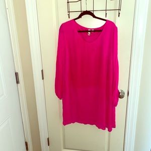 Bright Magenta Tunic length Shirt